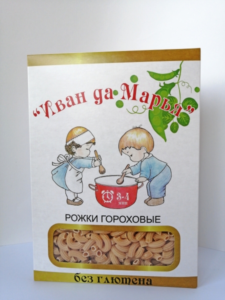 Безглютеновые макароны "Рожки" из гороха, 400 гр_0