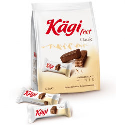 Kaegi Classic mini вафли в молочном шоколаде 125г (12)