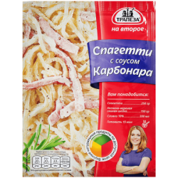 Трапеза НВ Спагетти с соусом"Карбонара" 22г (8бл*25шт) (200)