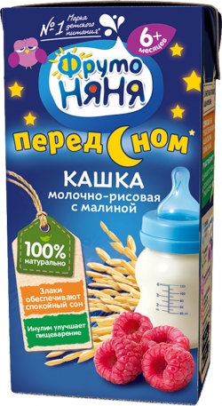ФрутоНяня Каша Молочная Рис / Малина 0,2л (18)