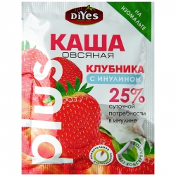 Каша ОвсянаяДиYes+Клубника с инул. Т20х43гр.