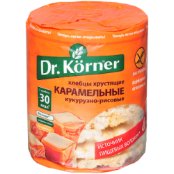 Dr.Korner Хлебцы Кукурузно-Рисовые Карамель 90г (20)