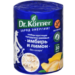 Dr.Korner Хлебцы Кукурузно-Рисовые Имбирь и Лимон 90г (20)