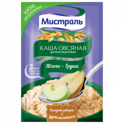 Каша овсяная Мистраль Яблоко-Груша 40г (25)