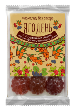 Сиб.Кедр Мармелад Ягодень Облепих/Брусник/Арония 165г (8)п/э