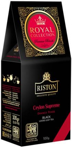 Ристон ROYAL COLLECTION CEYLON SUPREME чер кр/лист 100г (24)